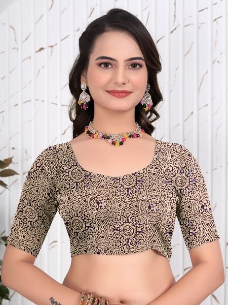 Abstract Printed Pure Crepe Silk Saree Printed Sarees