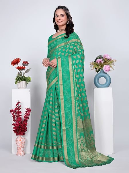 Banarasi Georgette Siroski Work Saree Daily Deals