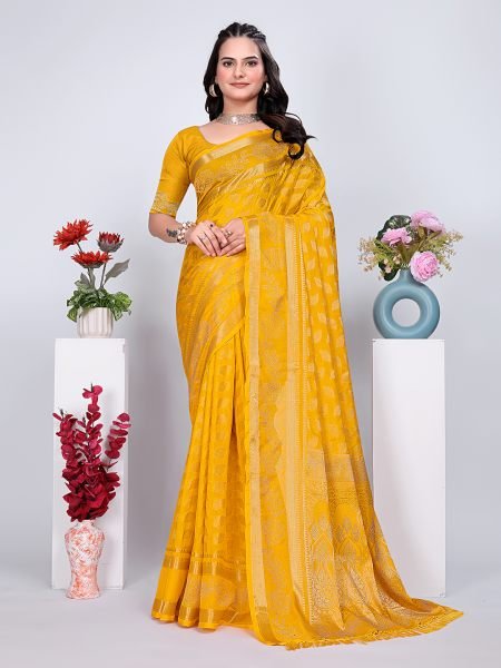 Banarasi Georgette Siroski Work Saree Daily Deals
