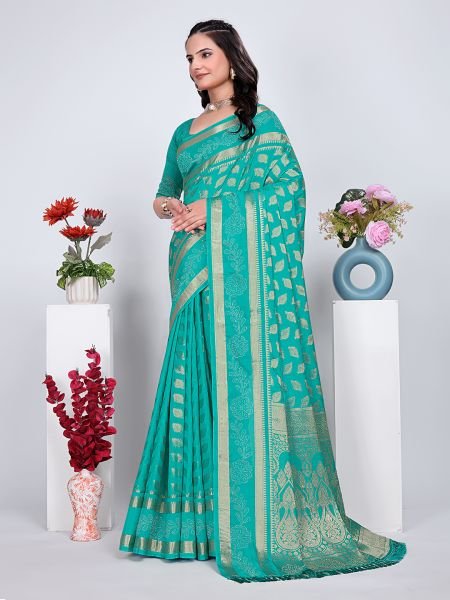Banarasi Georgette Siroski Work Saree Banarasi Sarees