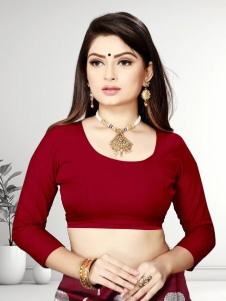 Banarasi Jacquard Copper Zari Maroon Traditional Saree Banarasi Sarees
