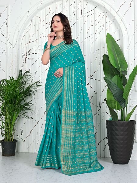 Banarasi Ready to Wear Jacquard Saree in Crepe Fabric Ready To Wear Sarees