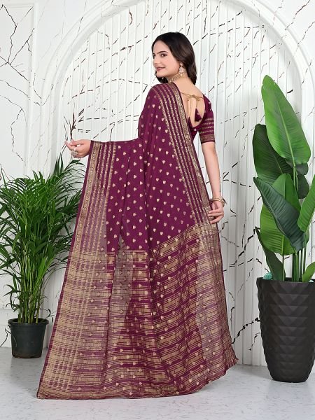 Banarasi Ready to Wear Jacquard Saree in Crepe Fabric Ready To Wear Sarees