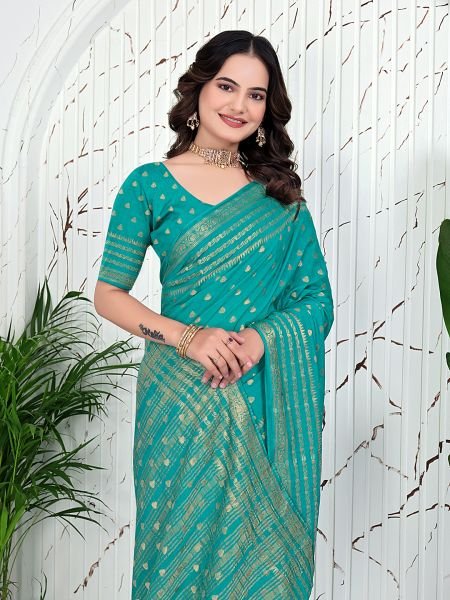 Banarasi Ready to Wear Jacquard Saree in Crepe Fabric Ready To Wear Sarees