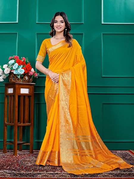 Banarasi Silk Zari Swarovski Crystal Work Saree Designer Sarees