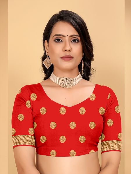 Banarasi Softy Copper Zari Cotton Silk Yellow Saree Banarasi Sarees