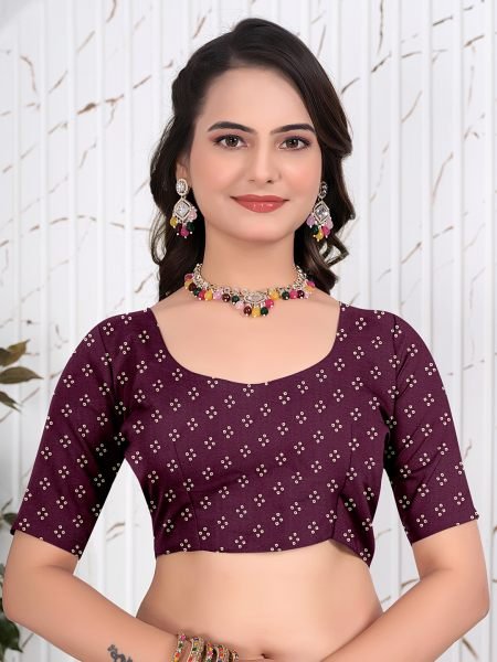 Bandhani Printed Satin Silk Saree for Party Look Printed Sarees