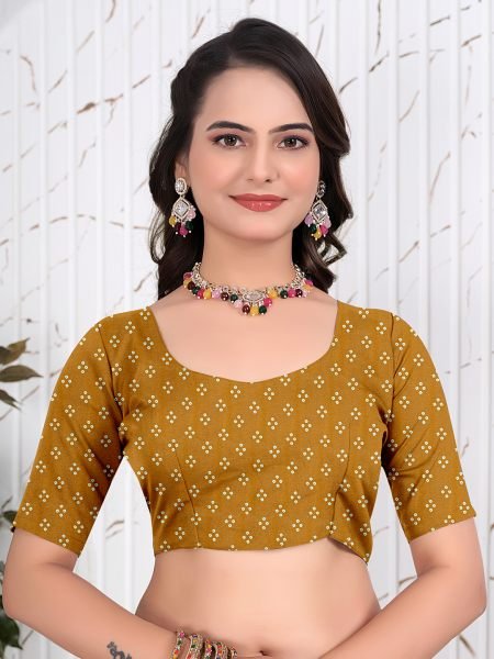 Bandhani Printed Satin Silk Saree for Party Look Printed Sarees