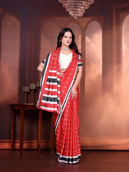 Designer Silk Saree with Stitched Blouse Designer Sarees