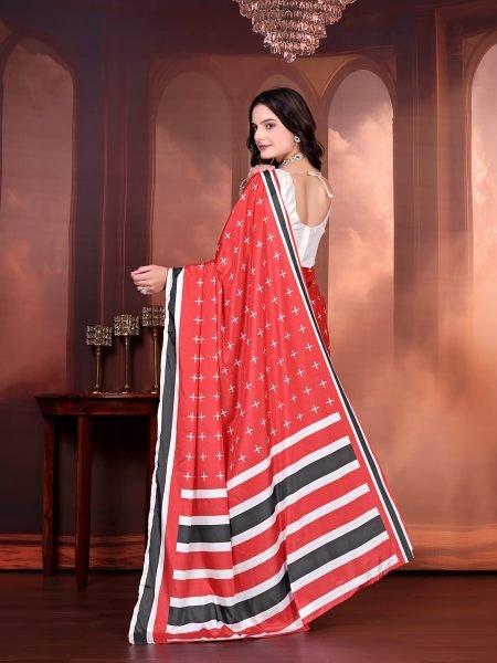 Designer Silk Saree with Stitched Blouse Designer Sarees
