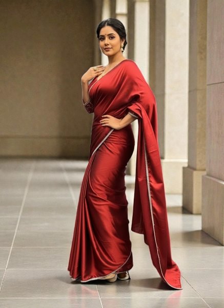 Elegant Black Rangoli Silk Saree with Mirror Lace Border and Designer Foil Print Blouse Party Wear Saree