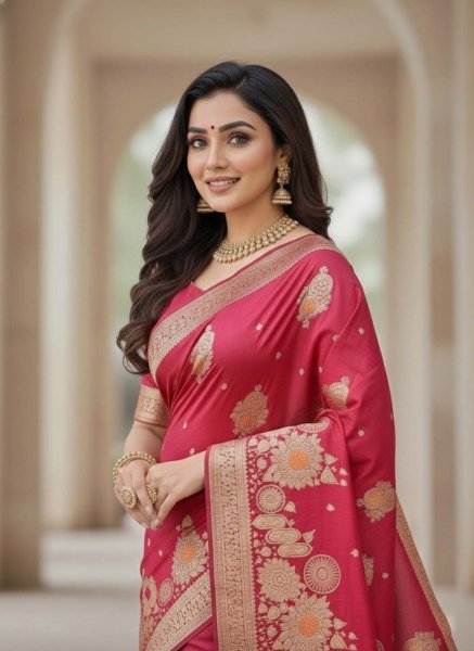 Elegant Bottle Green Dola Silk Saree with Traditional Zari Woven Peacock Pallu   Latkans Silk Sarees