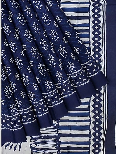 Elegant Floral Print Pure Cotton Saree for Daily Wear Printed Sarees