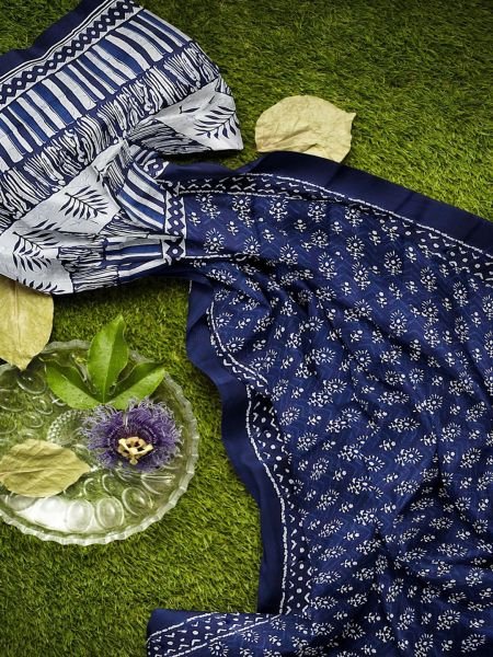 Elegant Floral Print Pure Cotton Saree for Daily Wear Printed Sarees