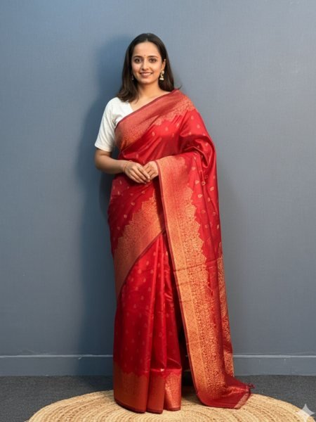 Elegant Patola Print Jacquard Woven Cotton Silk Saree with Zari Butta Work Daily Deals