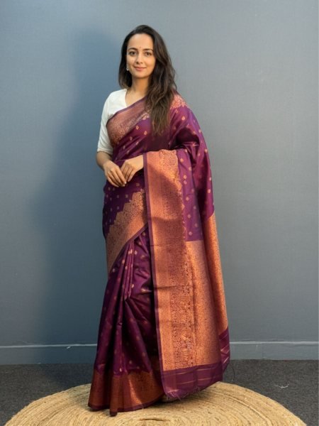 Elegant Patola Print Jacquard Woven Cotton Silk Saree with Zari Butta Work Kanjivaram Sarees