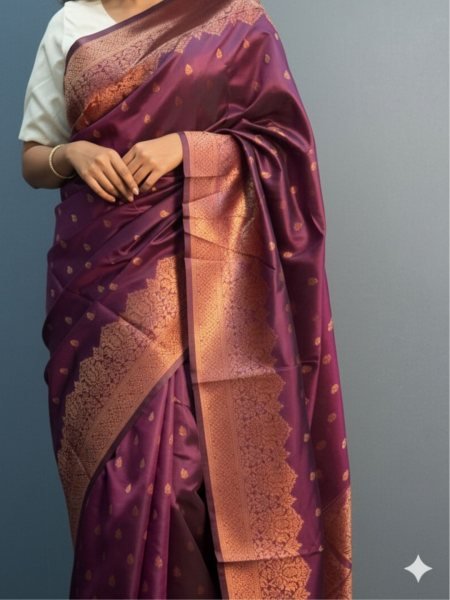 Elegant Patola Print Jacquard Woven Cotton Silk Saree with Zari Butta Work Kanjivaram Sarees