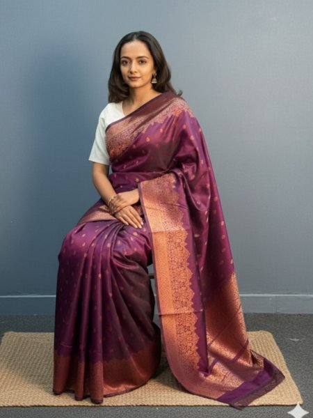 Elegant Patola Print Jacquard Woven Cotton Silk Saree with Zari Butta Work Kanjivaram Sarees