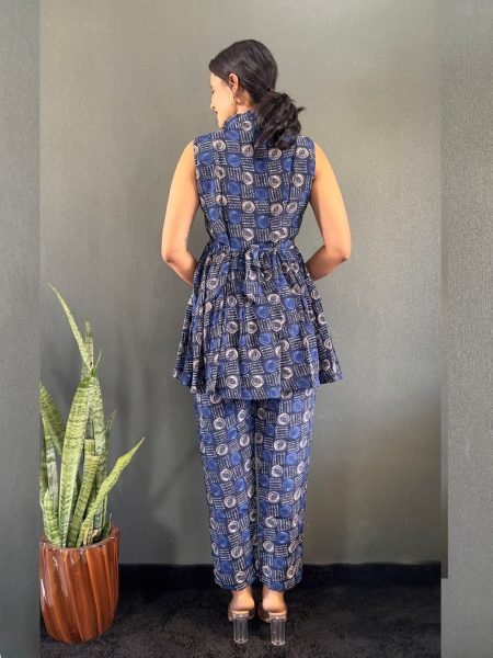 Elegant Printed V Neck Co Ord Set for Office   Casual Wear Co-Ords