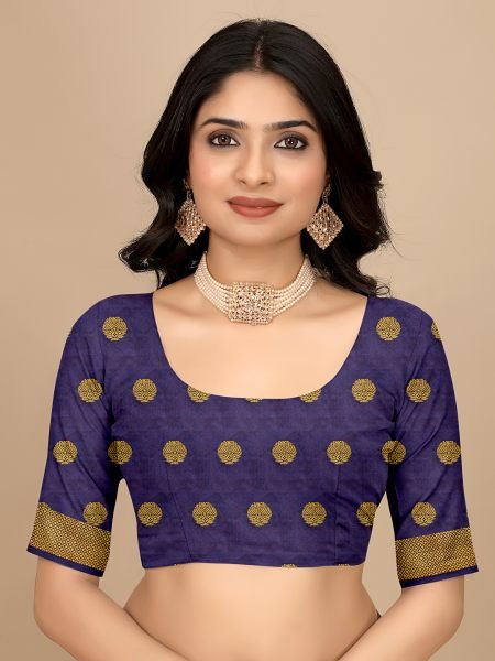 Gajri Ready To Wear Cotton Silk Woven Zari Jacquard Banarasi Traditional Saree Banarasi Sarees