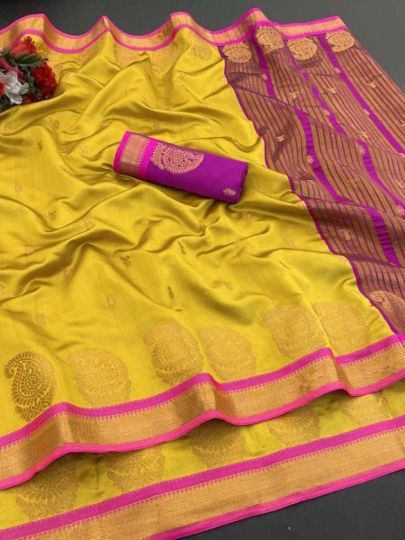 Jacquard Pure Banarasi Silk Saree Daily Deals