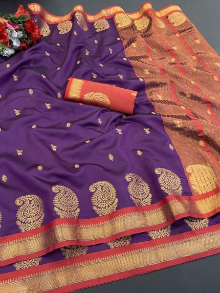 Jacquard Pure Banarasi Silk Saree Daily Deals