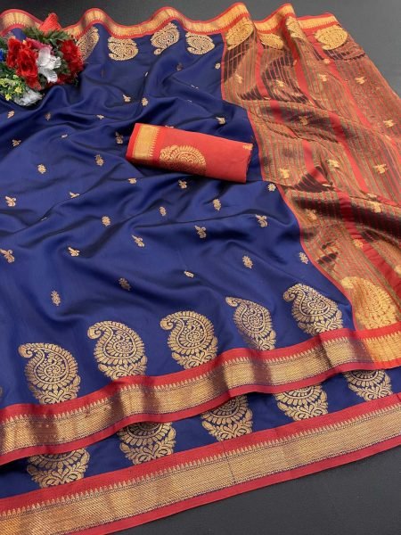 Jacquard Pure Banarasi Silk Saree Daily Deals