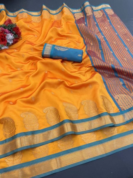 Jacquard Pure Banarasi Silk Saree Daily Deals