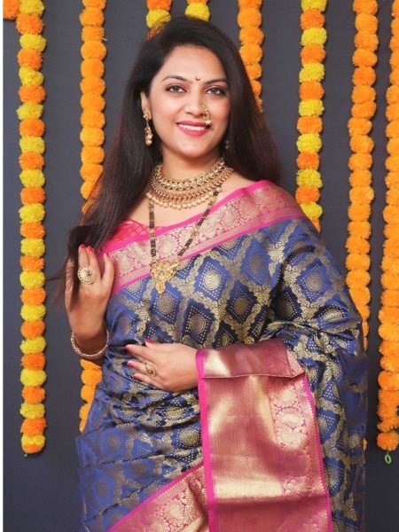Kanjivaram Silk Saree with Rich Pallu with Unstitched Blouse Piece Kanjivaram Sarees