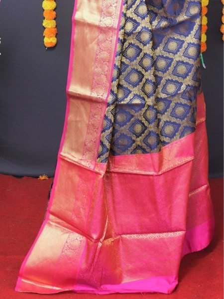 Kanjivaram Silk Saree with Rich Pallu with Unstitched Blouse Piece Kanjivaram Sarees