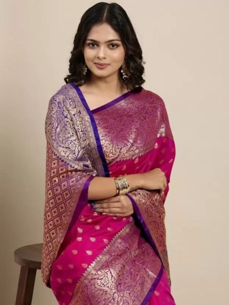 Kanjivaram Softy Copper Zari Rani Saree Kanjivaram Sarees