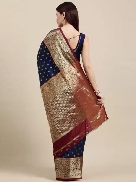 Kanjivaram Softy Copper Zari Sky Saree Kanjivaram Sarees