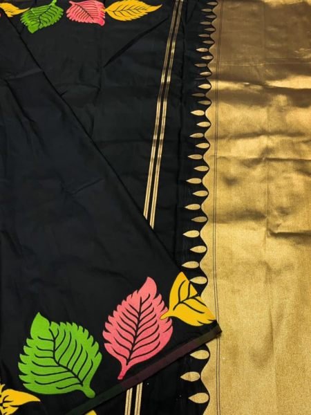 Luxurious Festal Woven Black Pure Silk Trendy Saree Designer Sarees