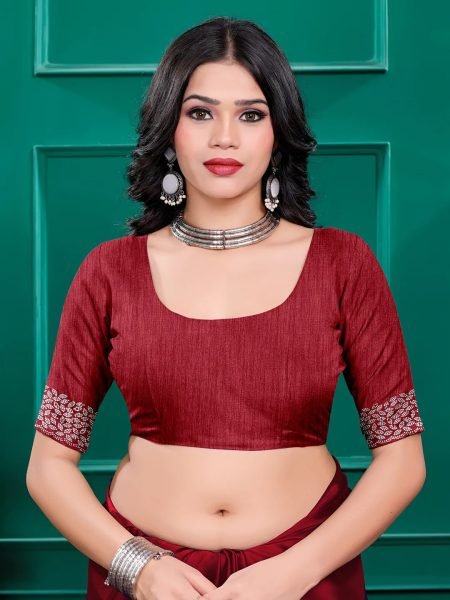 Luxury Silk Saree with Swarovski Diamond Lace Work   Unstitched Blouse Piece Designer Sarees