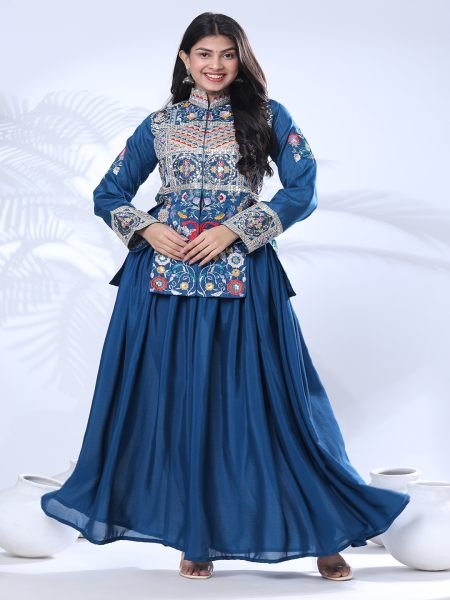 New Designer Party Wear Rama Koti With Lehenga Choli Lehenga