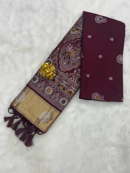 Patola Silk Saree with Traditional Pallu and Tassel Border Daily Deals