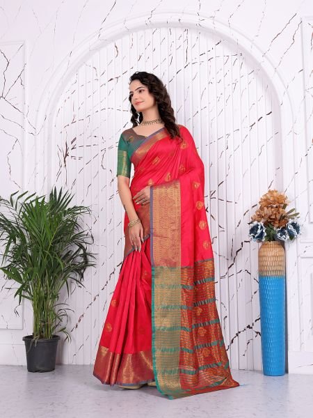 Pure Banarasi Silk Ready to Wear Saree with Jacquard   Woven Weaving Work Ready To Wear Sarees