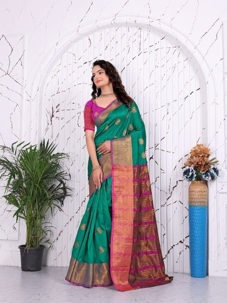 Pure Banarasi Silk Ready to Wear Saree with Jacquard   Woven Weaving Work Ready To Wear Sarees