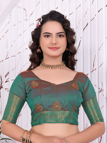 Pure Banarasi Silk Ready to Wear Saree with Jacquard   Woven Weaving Work Ready To Wear Sarees