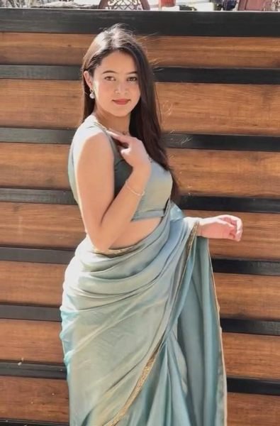 Rama Two-Tone Soft Fancy Chiffon Silk Saree Ready To Wear Sarees