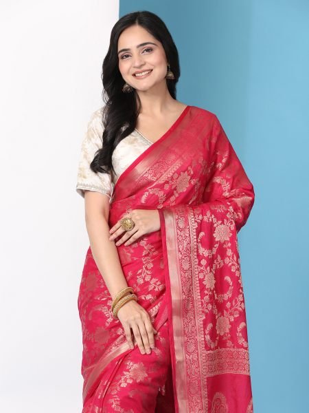 Rani Ready to Wear Pure Banarasi Georgette Saree Sale