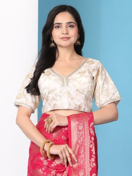 Rani Ready to Wear Pure Banarasi Georgette Saree Ready To Wear Sarees