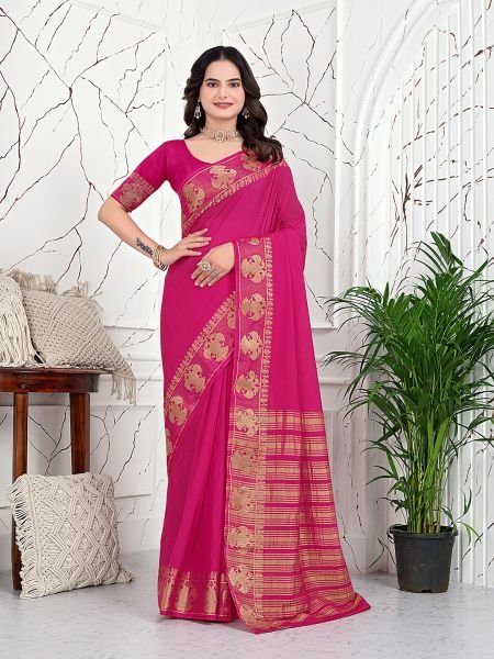Ready to Wear Banarasi Jacquard Saree in Crepe Fabric Ready To Wear Sarees