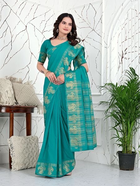 Ready to Wear Banarasi Jacquard Saree in Crepe Fabric Ready To Wear Sarees