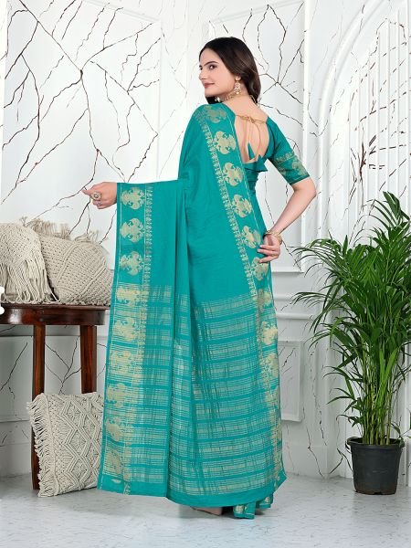 Ready to Wear Banarasi Jacquard Saree in Crepe Fabric Ready To Wear Sarees