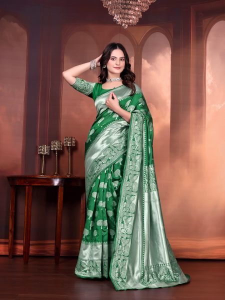 Ready to Wear Jacquard Pure Silk Saree Ready To Wear Sarees