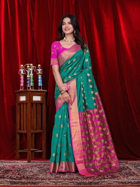 Ready to Wear Jacquard Pure Silk Saree Ready To Wear Sarees