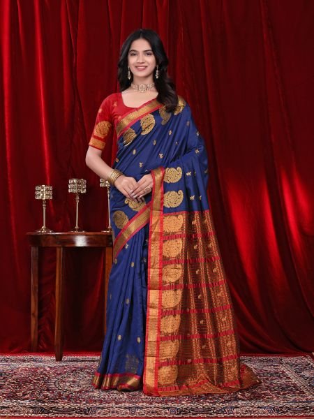 Ready to Wear Jacquard Pure Silk Saree Ready To Wear Sarees
