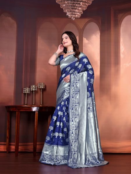 Ready to Wear Jacquard Pure Silk Saree Ready To Wear Sarees