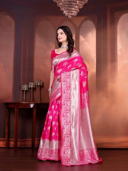 Ready to Wear Jacquard Pure Silk Saree Ready To Wear Sarees